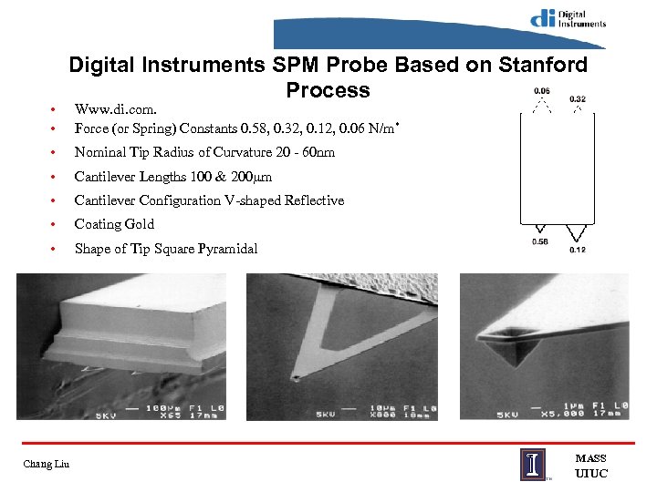  • • Digital Instruments SPM Probe Based on Stanford Process Www. di. com.