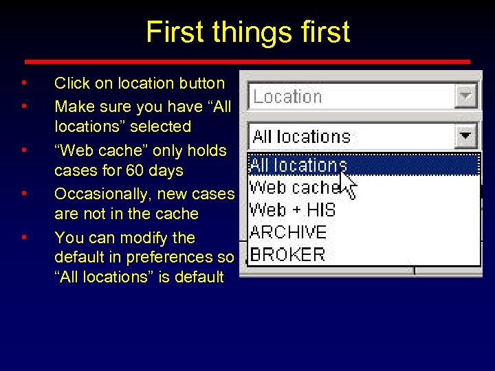 First things first • • • Click on location button Make sure you have