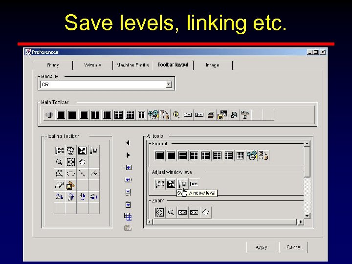 Save levels, linking etc. 