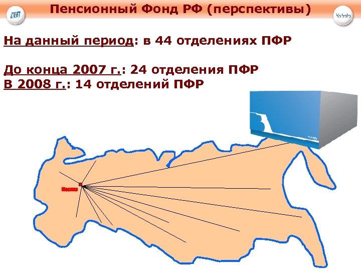 Пенсионный Фонд РФ (перспективы) На данный период: в 44 отделениях ПФР До конца 2007