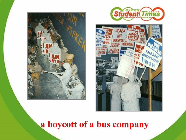 a boycott of a bus company 