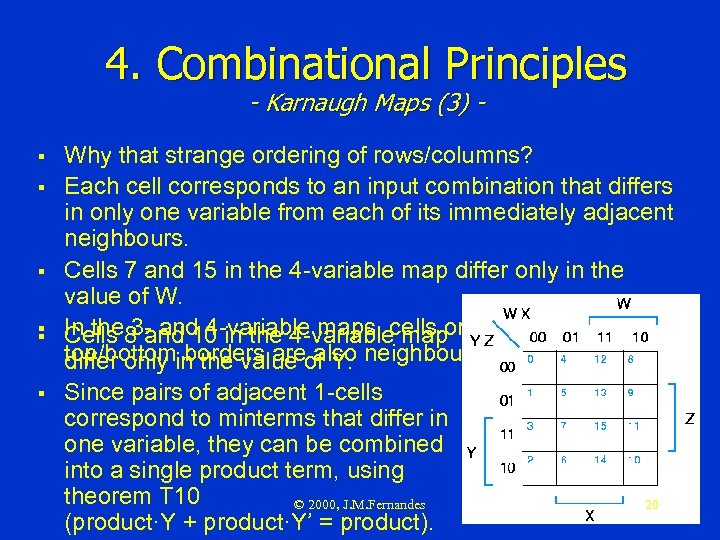 4. Combinational Principles - Karnaugh Maps (3) - § § § Why that strange