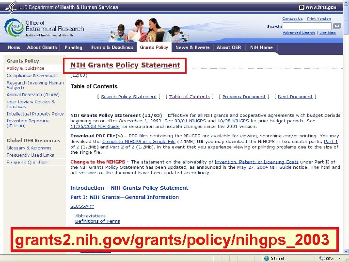 grants 2. nih. gov/grants/policy/nihgps_2003 