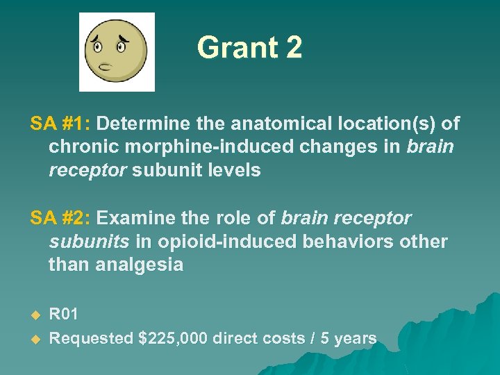 Grant 2 SA #1: Determine the anatomical location(s) of chronic morphine-induced changes in brain