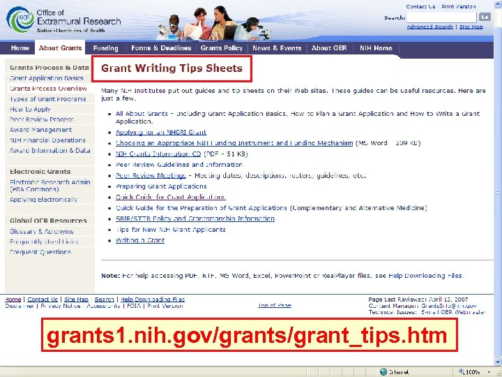 grants 1. nih. gov/grants/grant_tips. htm 