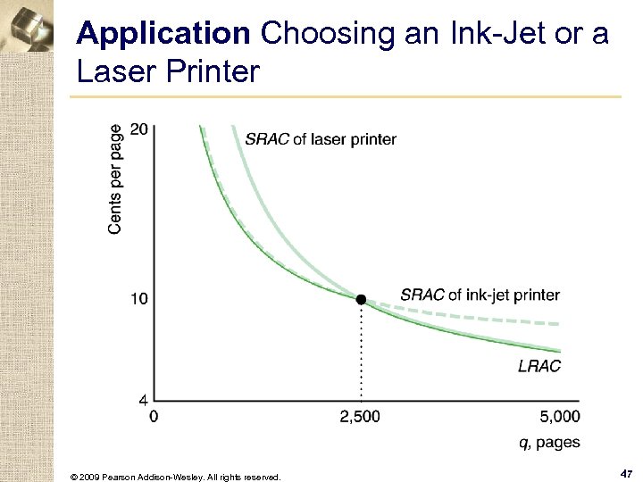Application Choosing an Ink-Jet or a Laser Printer © 2009 Pearson Addison-Wesley. All rights