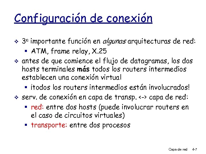 Configuración de conexión v v v 3 a importante función en algunas arquitecturas de