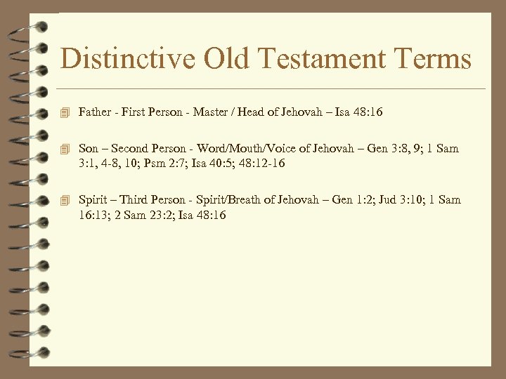 Distinctive Old Testament Terms 4 Father - First Person - Master / Head of