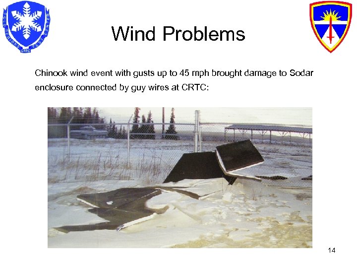 Wind Problems Chinook wind event with gusts up to 45 mph brought damage to