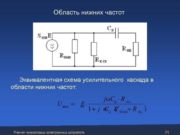 Эквивалентная схема оу