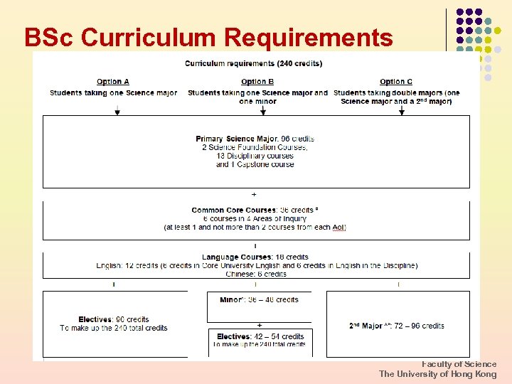 BSc Curriculum Requirements Faculty of Science The University of Hong Kong 