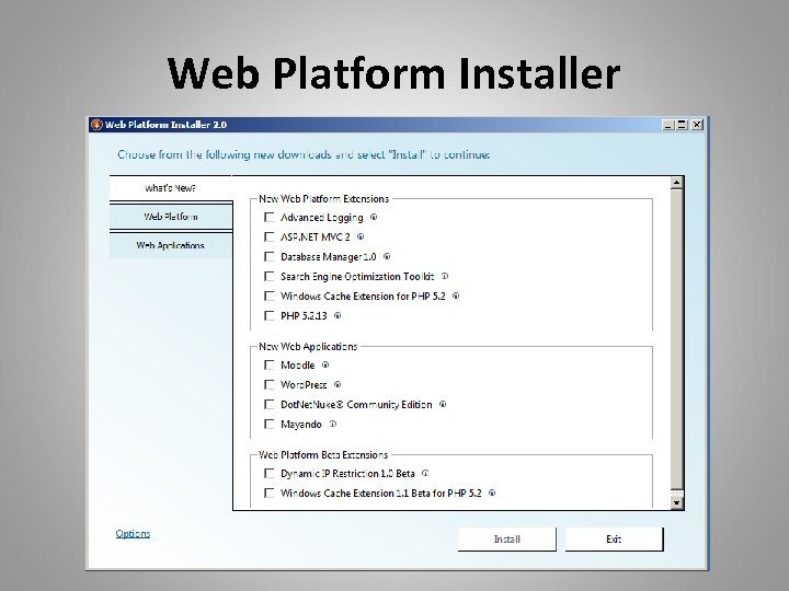 Web Platform Installer 