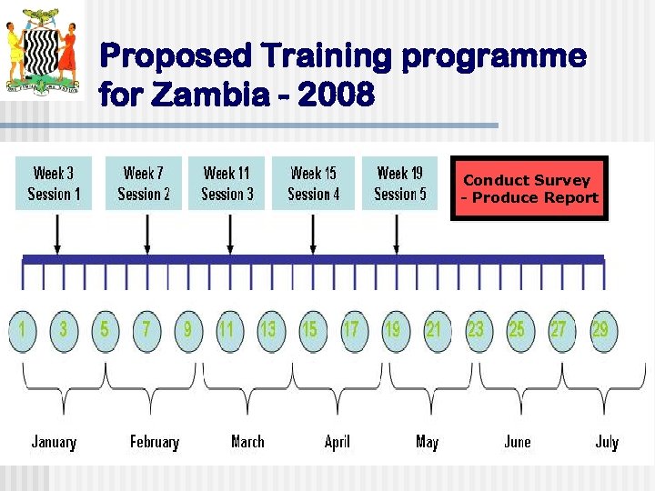Proposed Training programme for Zambia - 2008 Conduct Survey - Produce Report 