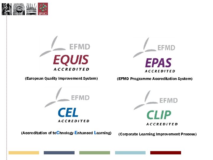 (European Quality Improvement System) (Accreditation of te. Chnology-Enhanced Learning) (EFMD Programme Accreditation System) (Corporate