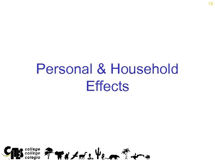 18 Personal & Household Effects 