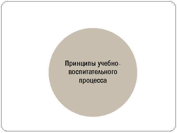 Принципы учебновоспитательного процесса 