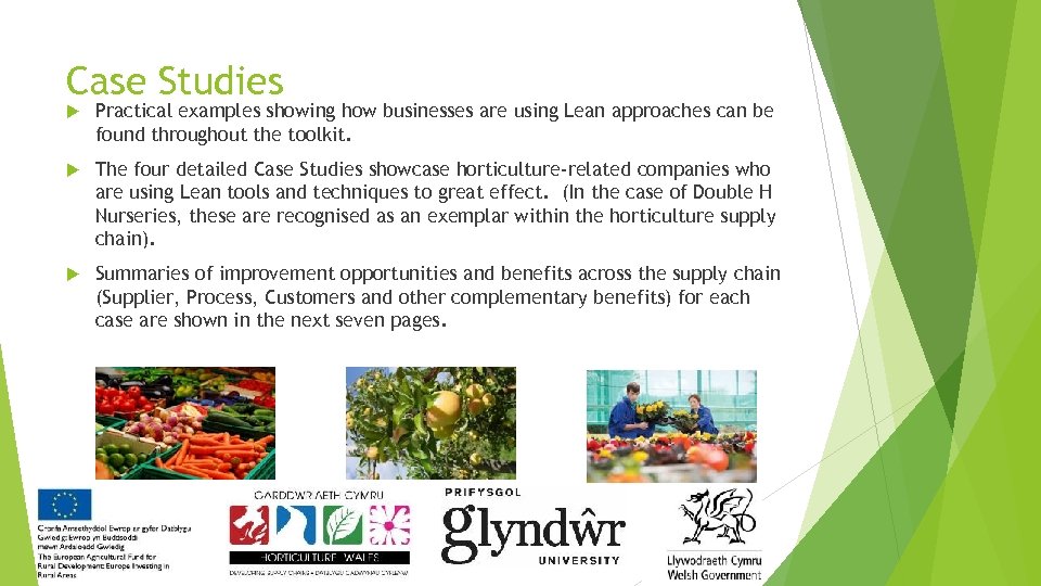 Case Studies Practical examples showing how businesses are using Lean approaches can be found