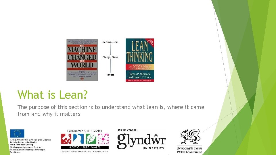 What is Lean? The purpose of this section is to understand what lean is,