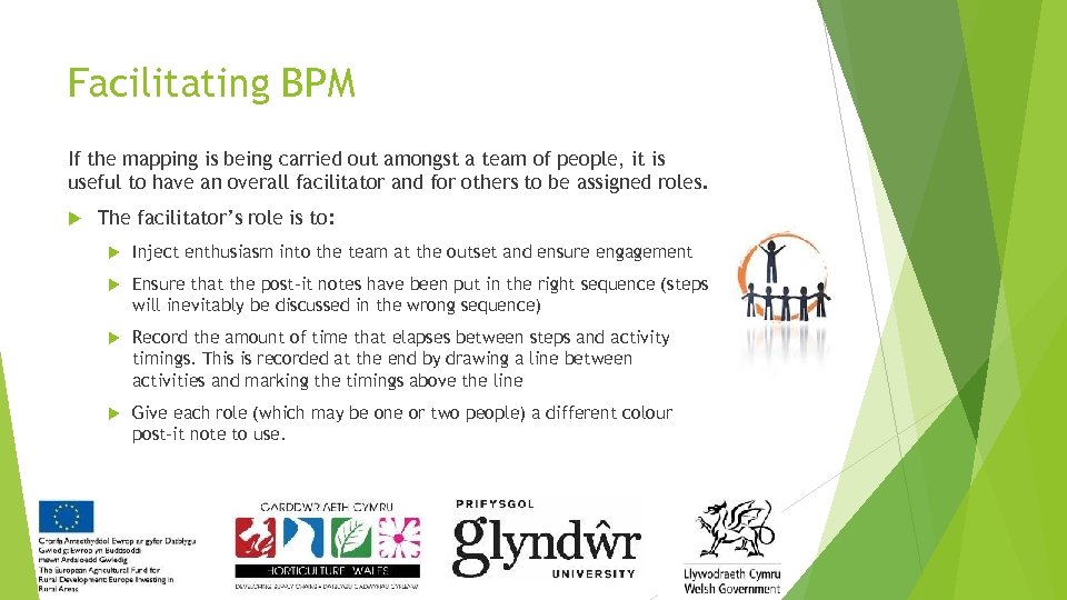 Facilitating BPM If the mapping is being carried out amongst a team of people,