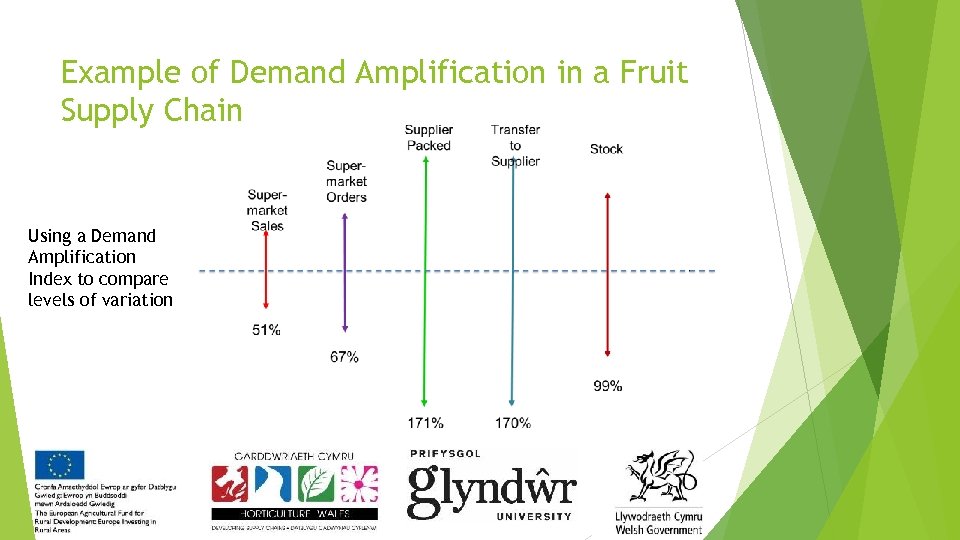 Example of Demand Amplification in a Fruit Supply Chain Using a Demand Amplification Index