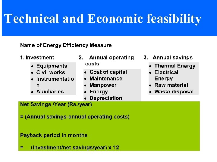 Technical and Economic feasibility 