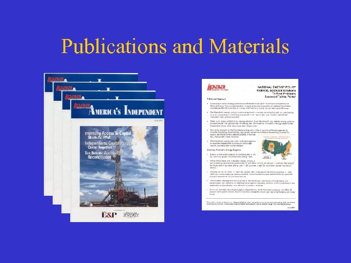 Publications and Materials 