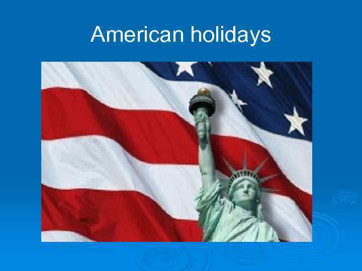 American holidays 