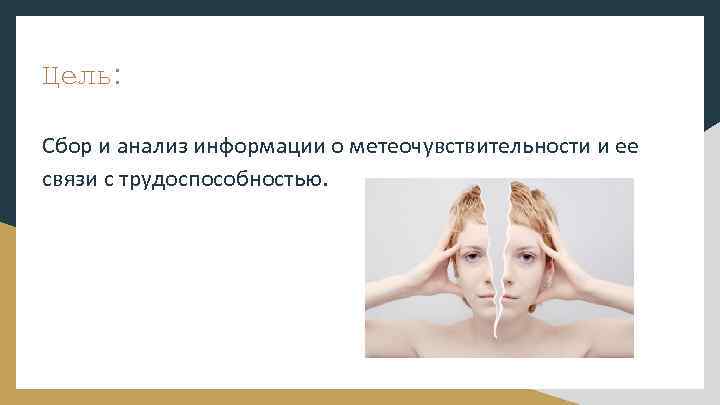 Цель: Сбор и анализ информации о метеочувствительности и ее связи с трудоспособностью. 