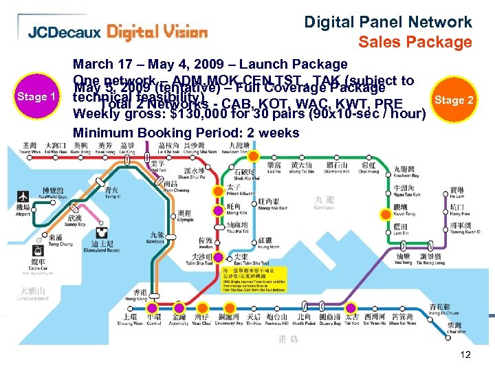 Digital Panel Network Sales Package Stage 1 March 17 – May 4, 2009 –