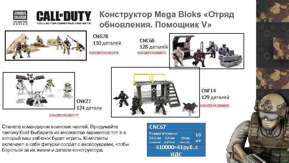 Конструктор Mega Bloks «Отряд обновления. Помощник V» CNG 78 110 деталей EAN: 065541381476 CNC