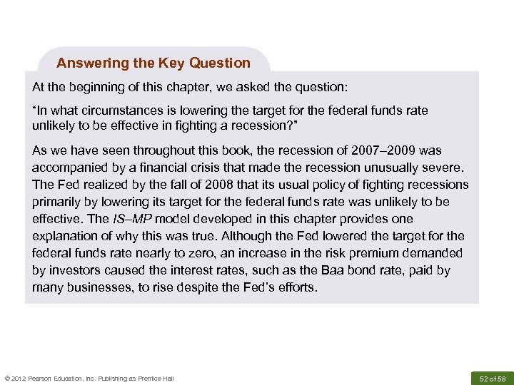 Answering the Key Question At the beginning of this chapter, we asked the question: