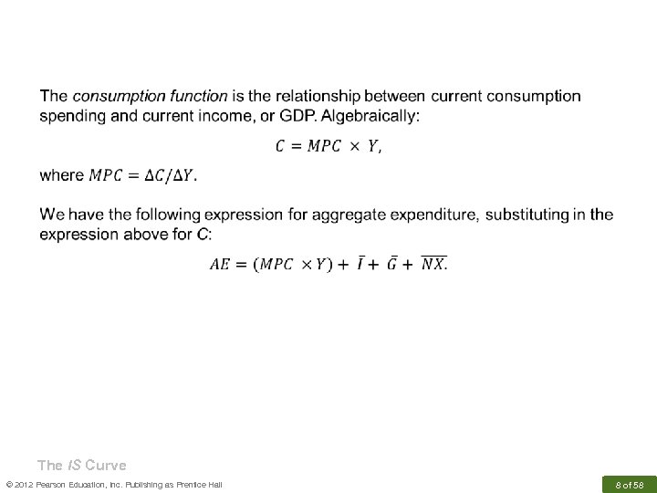  The IS Curve © 2012 Pearson Education, Inc. Publishing as Prentice Hall 8