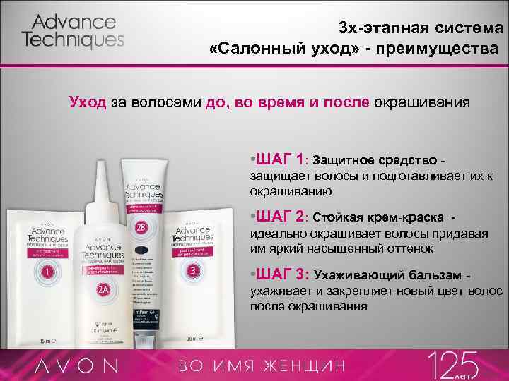 3 х-этапная система «Салонный уход» - преимущества Уход за волосами до, во время и