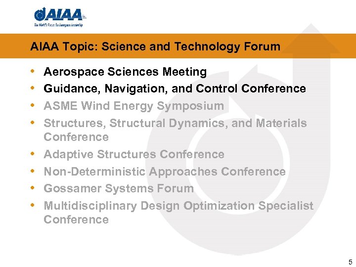 AIAA Topic: Science and Technology Forum • • Aerospace Sciences Meeting Guidance, Navigation, and