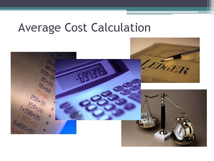 Average Cost Calculation 