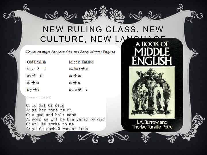 NEW RULING CLASS, NEW CULTURE, NEW LANGUAGE 