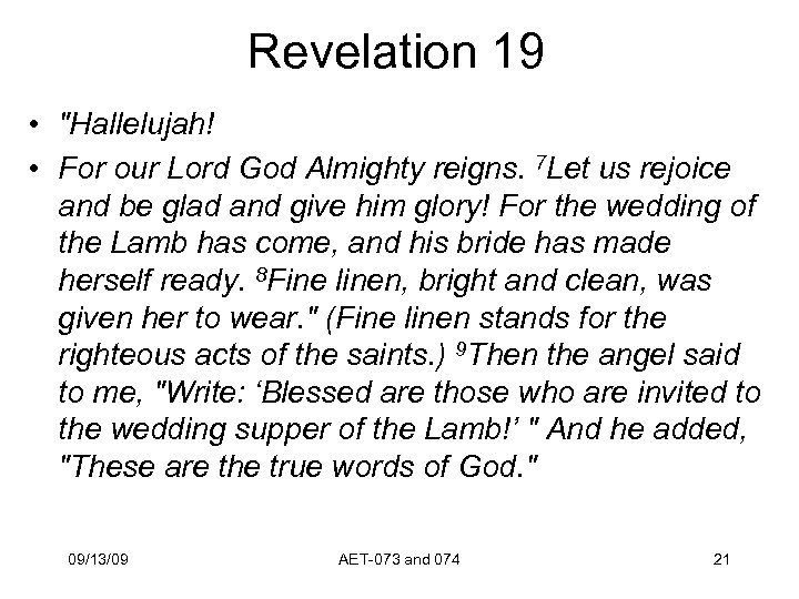 Revelation 19 • 