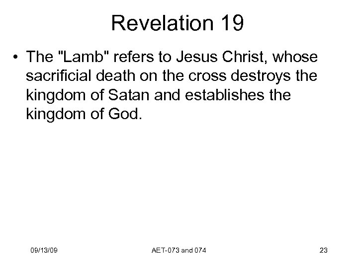 Revelation 19 • The 