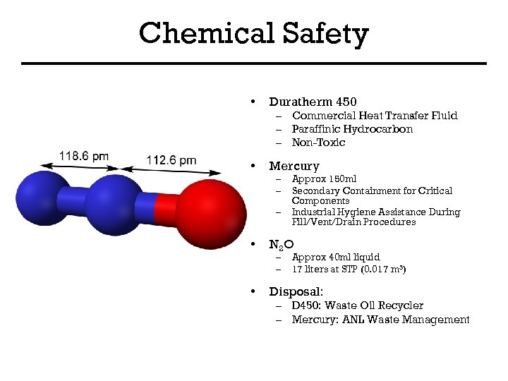 Chemical Safety • Duratherm 450 • Mercury – Commercial Heat Transfer Fluid – Paraffinic