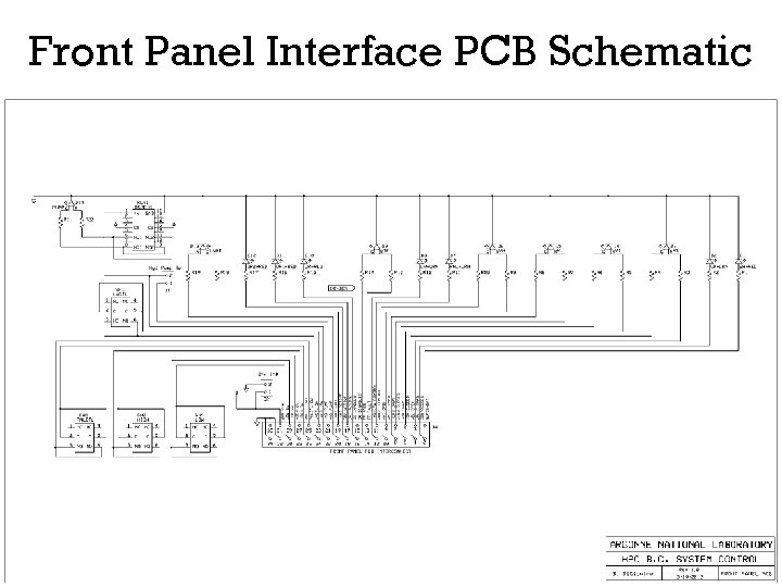 Front Panel Interface PCB Schematic 