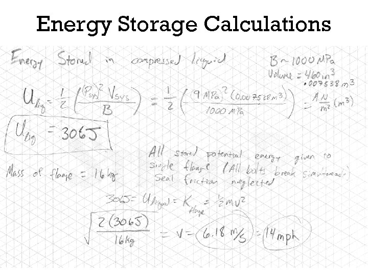 Energy Storage Calculations 