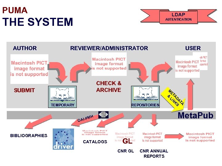 PUMA LDAP THE SYSTEM AUTENTICATION REVIEWER/ADMINISTRATOR SUBMIT CHECK & ARCHIVE TEMPORARY REPOSITORIES USER TA