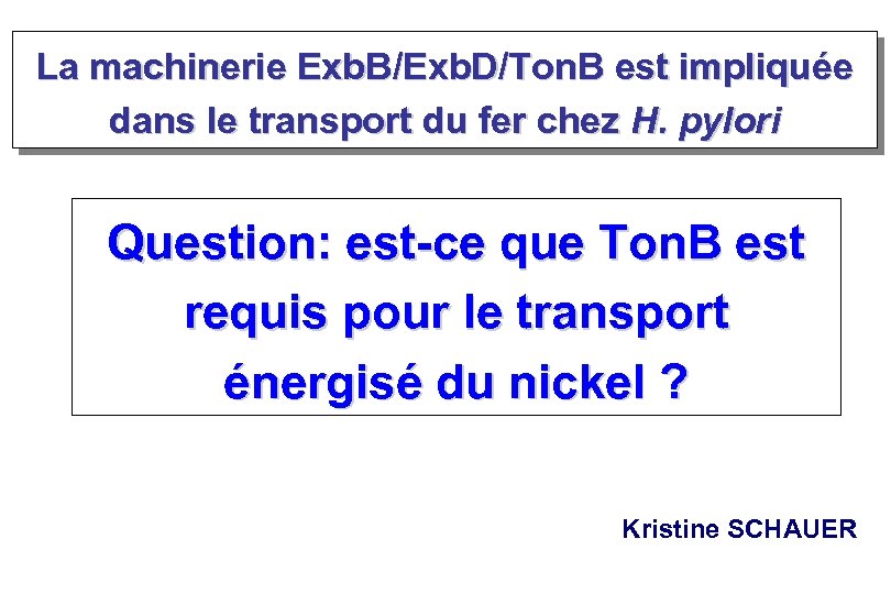 La machinerie Exb. B/Exb. D/Ton. B est impliquée dans le transport du fer chez