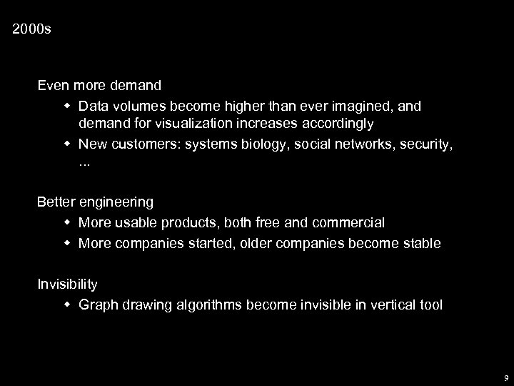 2000 s Even more demand w Data volumes become higher than ever imagined, and