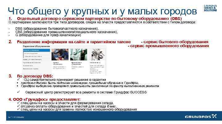 Что общего у крупных и у малых городов 1. Отдельный договор о сервисном партнерстве