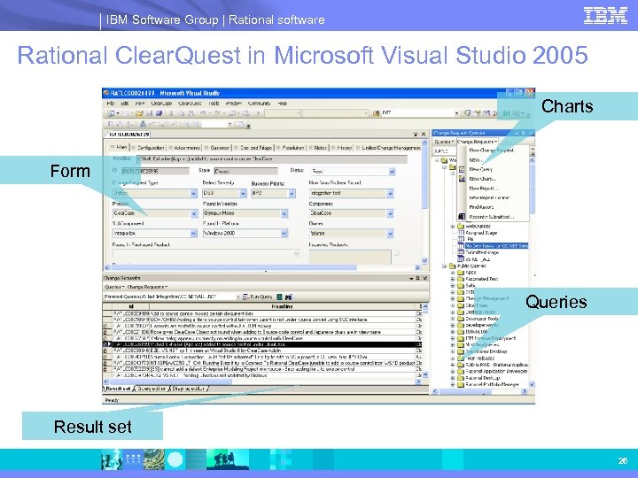 IBM Software Group | Rational software Rational Clear. Quest in Microsoft Visual Studio 2005