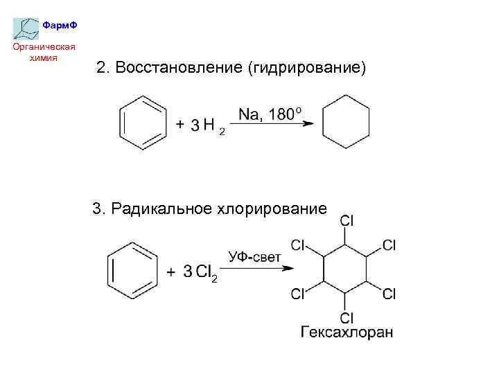 Схема восстановления химия