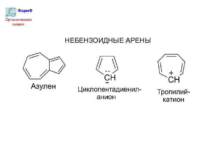 Фарм. Ф Органическая химия НЕБЕНЗОИДНЫЕ АРЕНЫ 
