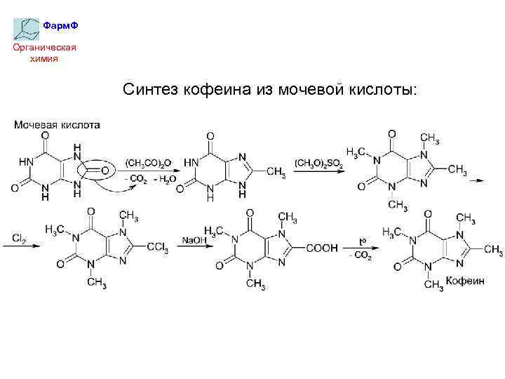 Схема синтеза мочевой кислоты