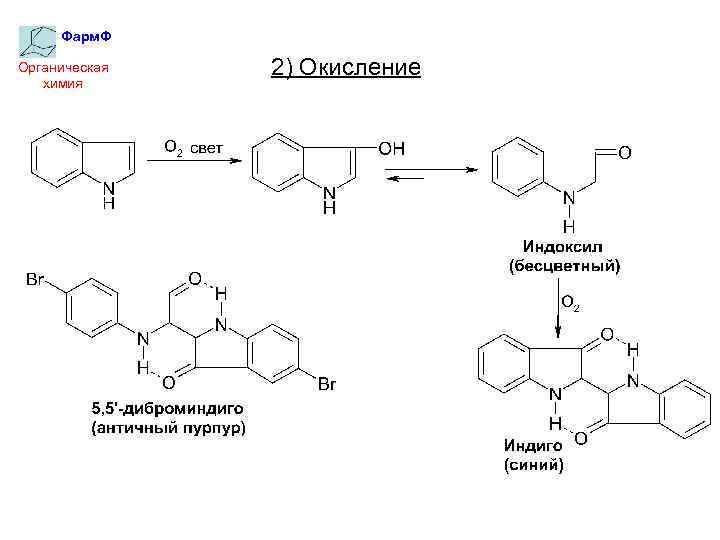 Фарм. Ф Органическая химия 2) Окисление 